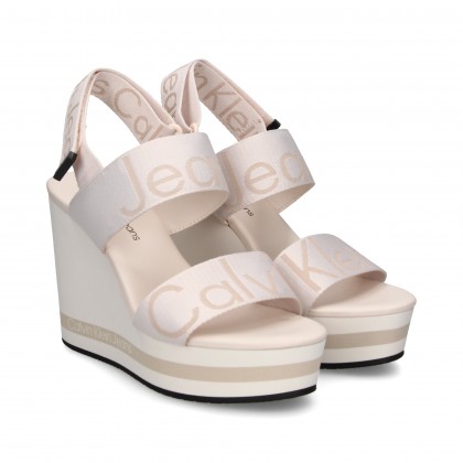 Calvin klein hot sale white wedges