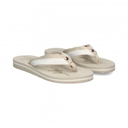 FLIP FLOP BEIGE/BLANCO