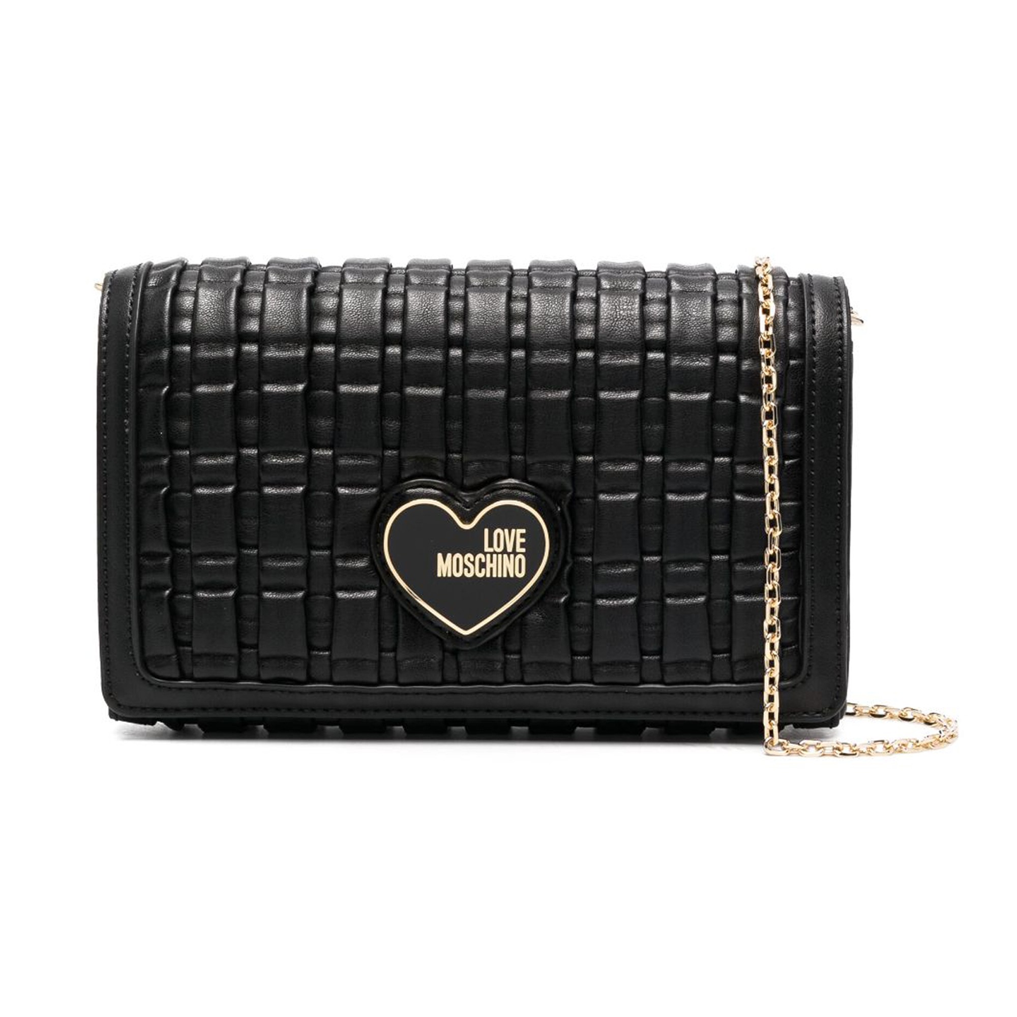 Love Moschino quilted shoulder bag with chunky strap | Quilted shoulder bags,  Shoulder bag, Bags