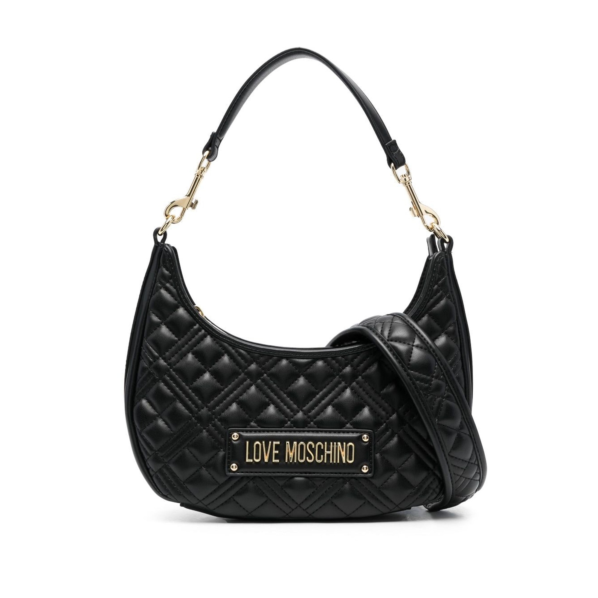 Love Moschino Women's Black Hobo Bag with Scarf