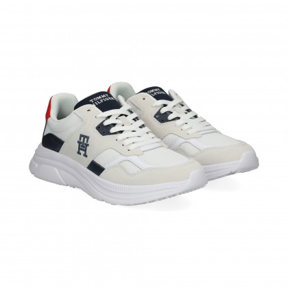 Tommy Hilfiger Lengueta+lado Azul Ante+malla Blanco Ybs White