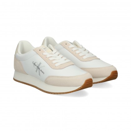 Calvin Klein Dep.logo Lado Textil/Ante Blanco Bright Whit