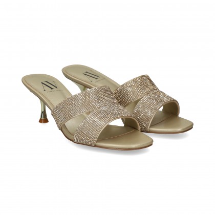 PALA 2 TIRAS STRASS PLATINO