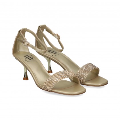 SANDALIA GILDA STRASS PLATINO