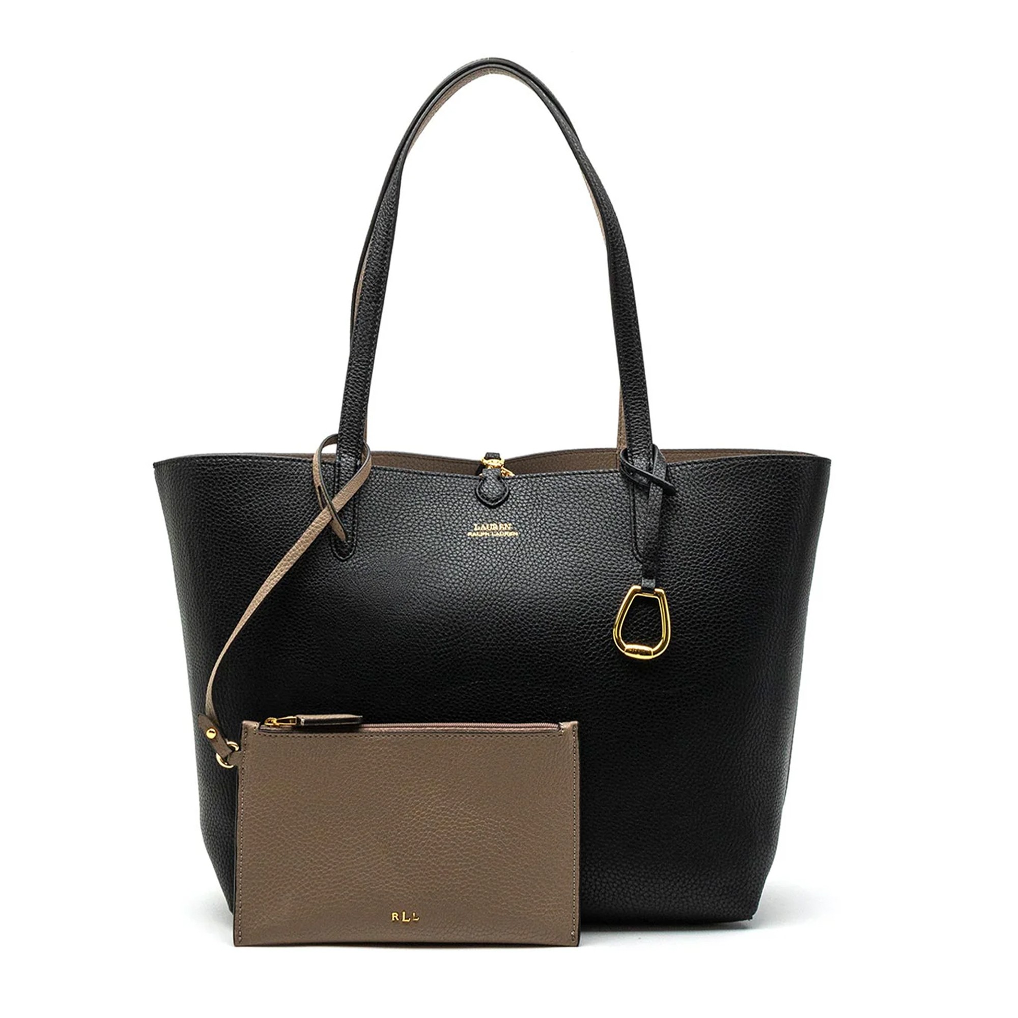 POLO RALPH LAUREN Bag RVRSBLE TOTE 001 BLACK TAUPE