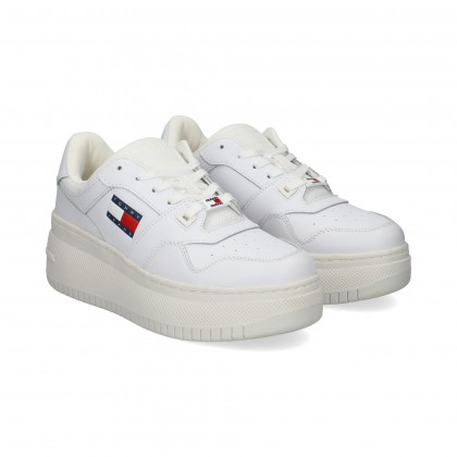Tommy Hilfiger Banda Corporativa Plat.piel Blanco Ybs White