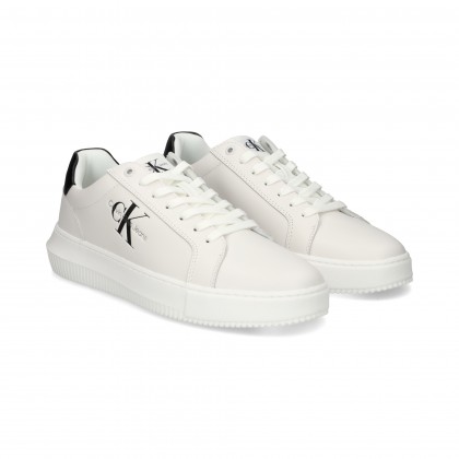 TALON NEGRO DEPORTIVO PIEL BLANCO