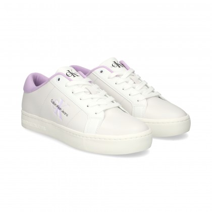 TALON LILA DEPORTIVO PIEL BLANCO