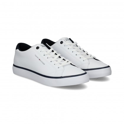 TALON AZUL DEPORTIVO PIEL BLANCO