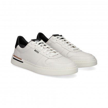 TALON NEGRO DEPORTIVO PIEL BLANCO