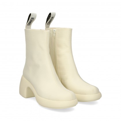 BOTIN PLATAFORMA TEXTIL BLANCO