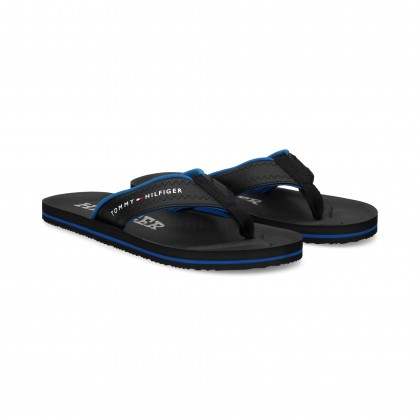 FLIP FLOP VIVO AZUL PIEL NEGRO