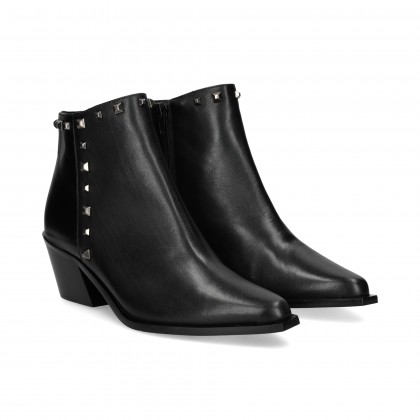 BOTIN COWBOY TACHAS PIEL NEGRO