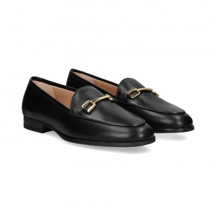 MOCASIN ESLABON PIEL NEGRO