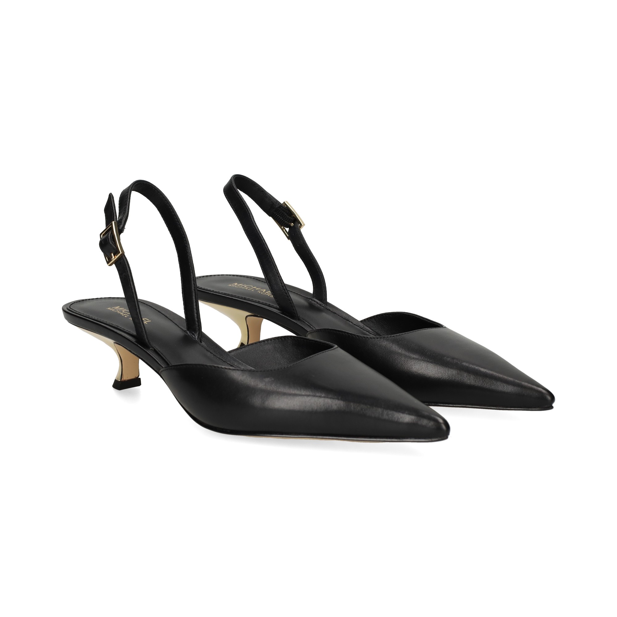 MICHAEL KORS Low heel shoes LUNA KITTEN SLING PUMP 001 NEGRO