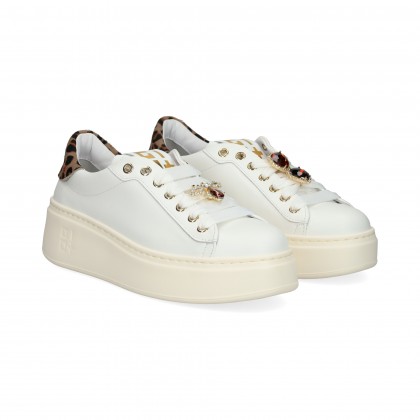 TALON LEOPARDO PIEL BLANCO