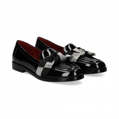 MOCASIN WEBING BICOLOR CHAROL NEGRO