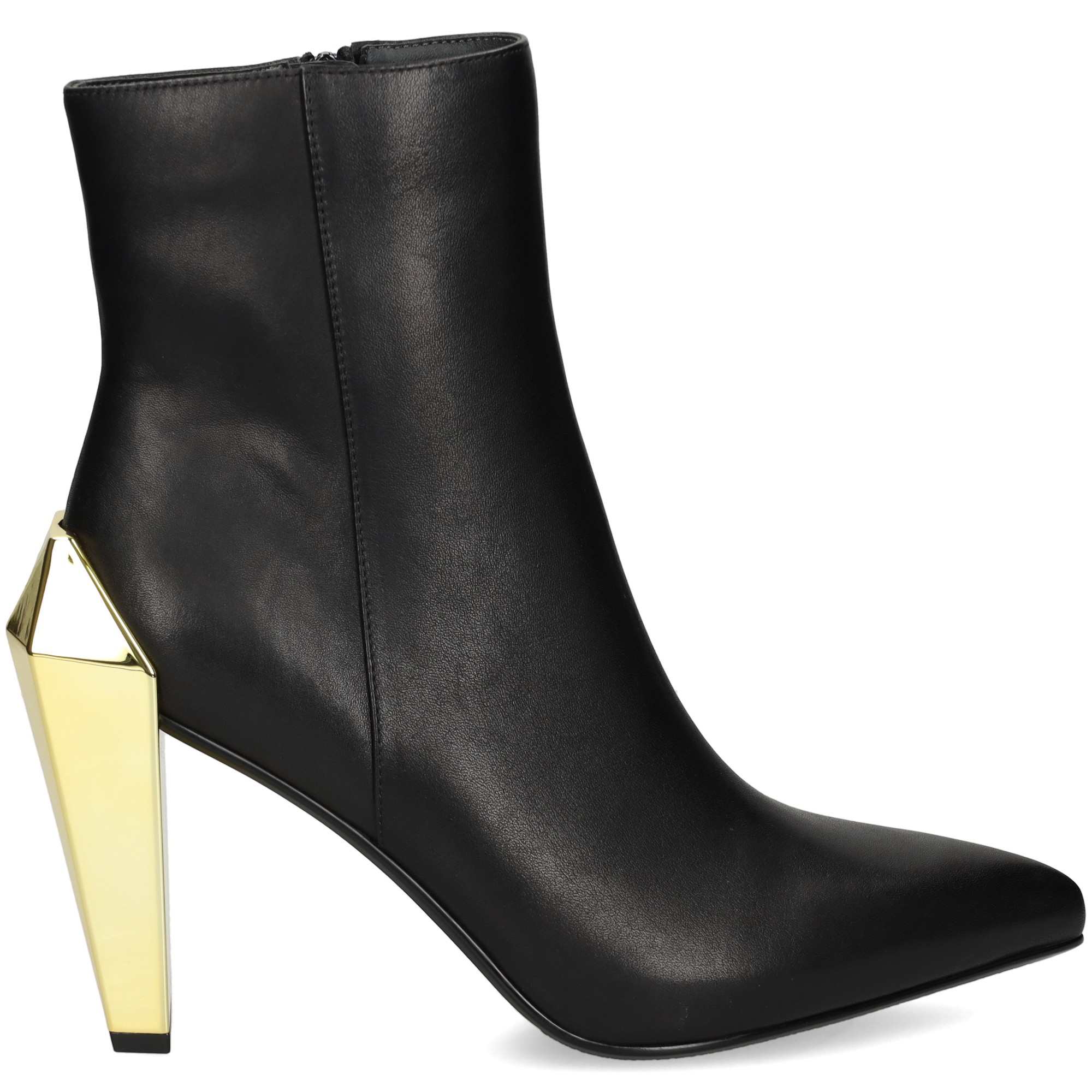 tacon-oro-botin-piel-negro