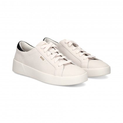 TALON NEGRO DEPORTIVO PIEL BLANCO