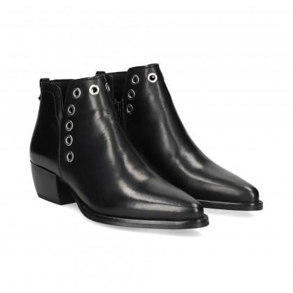 BOTIN COWBOY ARANDELAS NEGRO