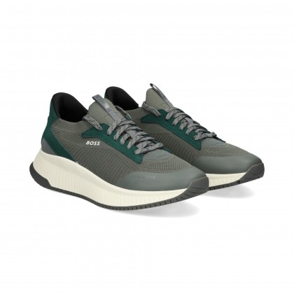 DEPORTIVO CALCETIN NYLON VERDE+GRIS