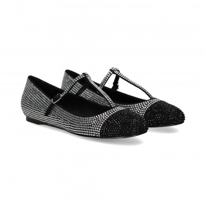 BAILARINA BEBE BRILLOS NEGRO+PLATA