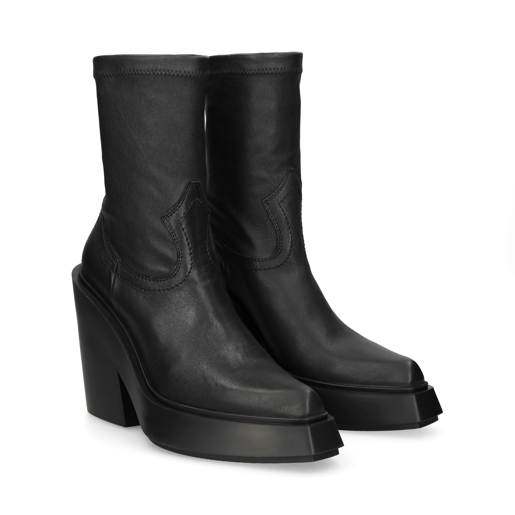 botin-plataforma-piel-negro