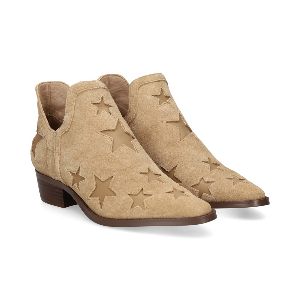befree botines planos mujer - beige talla 40