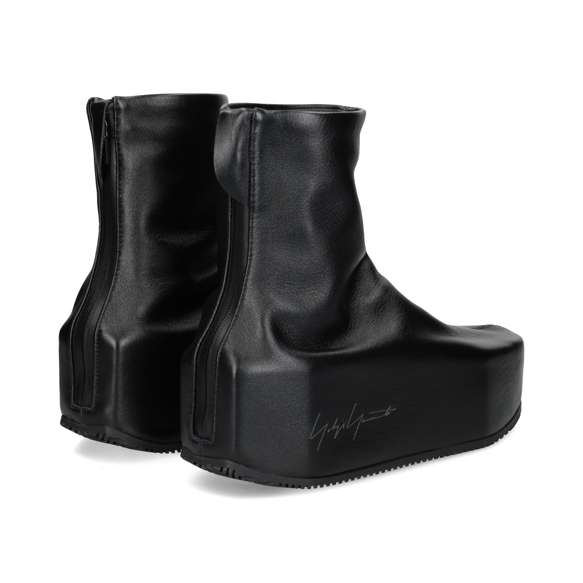 botin-plataforma-piel-negro