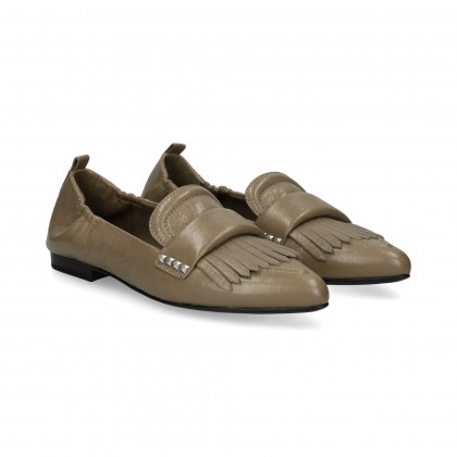 MOCASIN FLECOS PIEL BEIGE