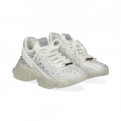 DEPORTIVO NYLON+STRASS BLANCO