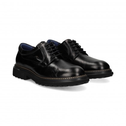 TALON PICADO BLUCHER PIEL NEGRO