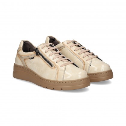 DEPORTIVO CREMALLERA LADO CHAROL BEIGE