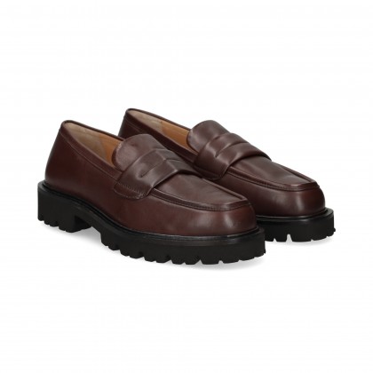 MOCASIN ANTIFAZ PIEL MARRON