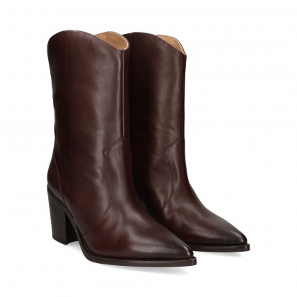 BOTIN COWBOY PIEL MARRON