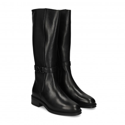 BOTA ELASTICO LADO PIEL NEGRO