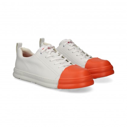 DEPORTIVO PIEL NARANJA+BLANCO