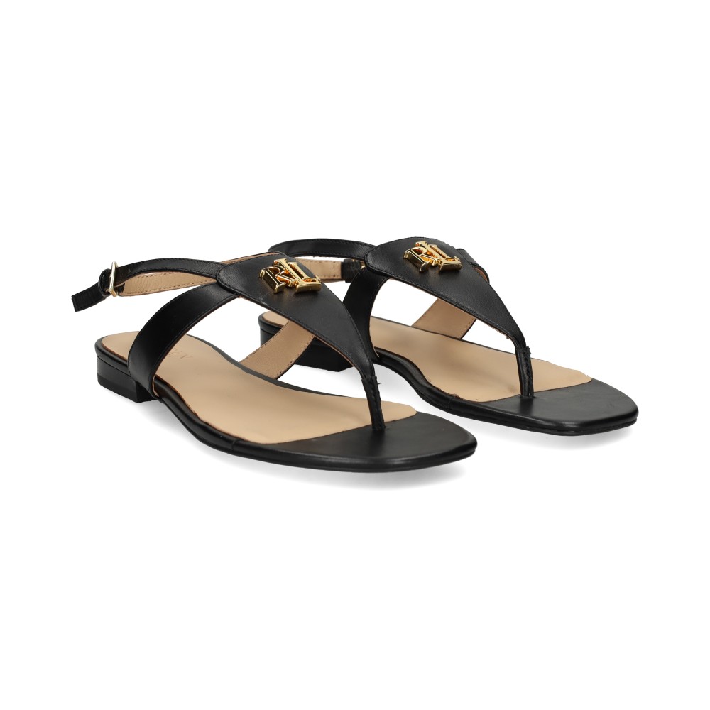 Lauren Ralph Lauren EVERLEY Sandalias Planas Mujer - Negro Talla 7