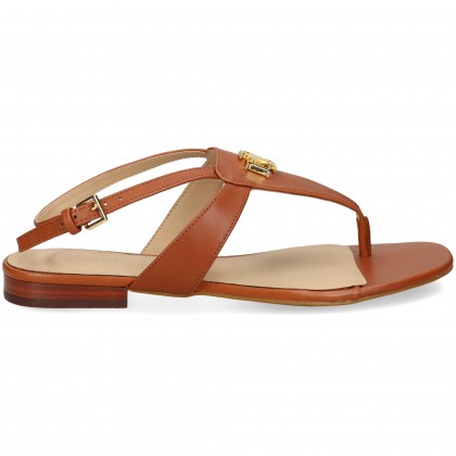 ESCLAVA LOGO METAL PIEL CUERO 002 TAN
