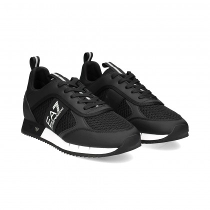 DEPORTIVO PIEL+MALLA BLANCO+NEGRO