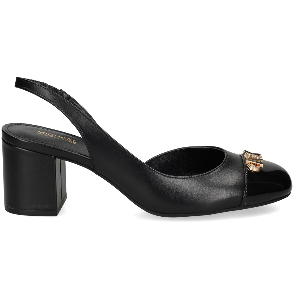 Michael Kors PERLA FLEX TOE CAP PUMP Zapatos De Tacón Medio Mujer - Negro Talla 6 – imagen 2