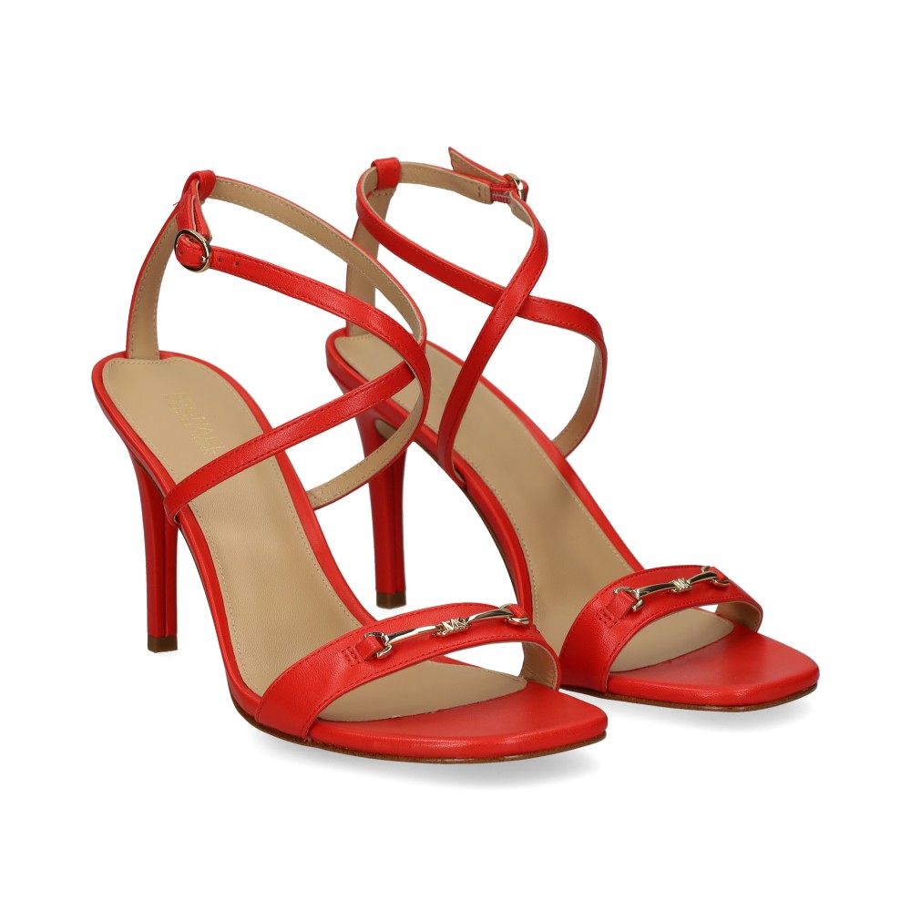 michael kors sandalias con tacon mujer - naranja talla 9