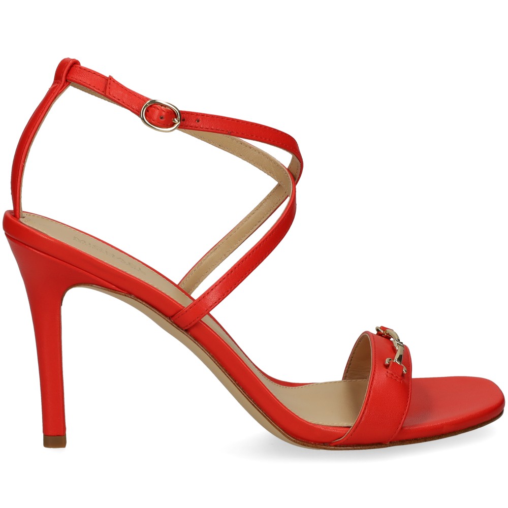 Michael Kors LENA HEELED SANDAL Sandalias Con Tacón Mujer - Naranja Talla 7.5 – imagen 2