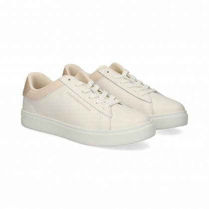 TALON BEIGE DEPORTIVO PIEL BLANCO