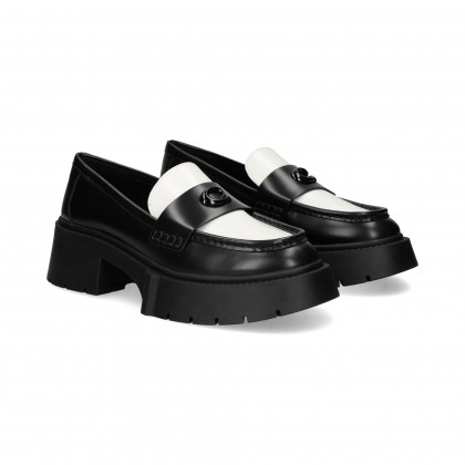 MOCASIN PLATAFORMA BLANCO+NEGRO