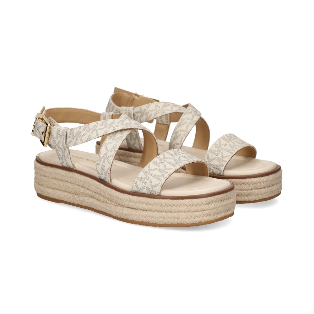 Michael Kors LYNN ESPADRILLE SANDAL Sandalias Con Plataforma Mujer - Blanco Talla 7