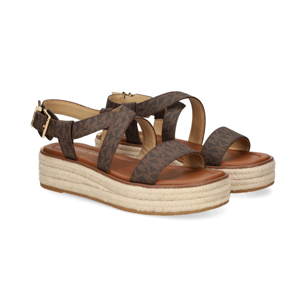 Michael Kors LYNN ESPADRILLE SANDAL Sandalias Con Plataforma Mujer - Marrón Talla 9