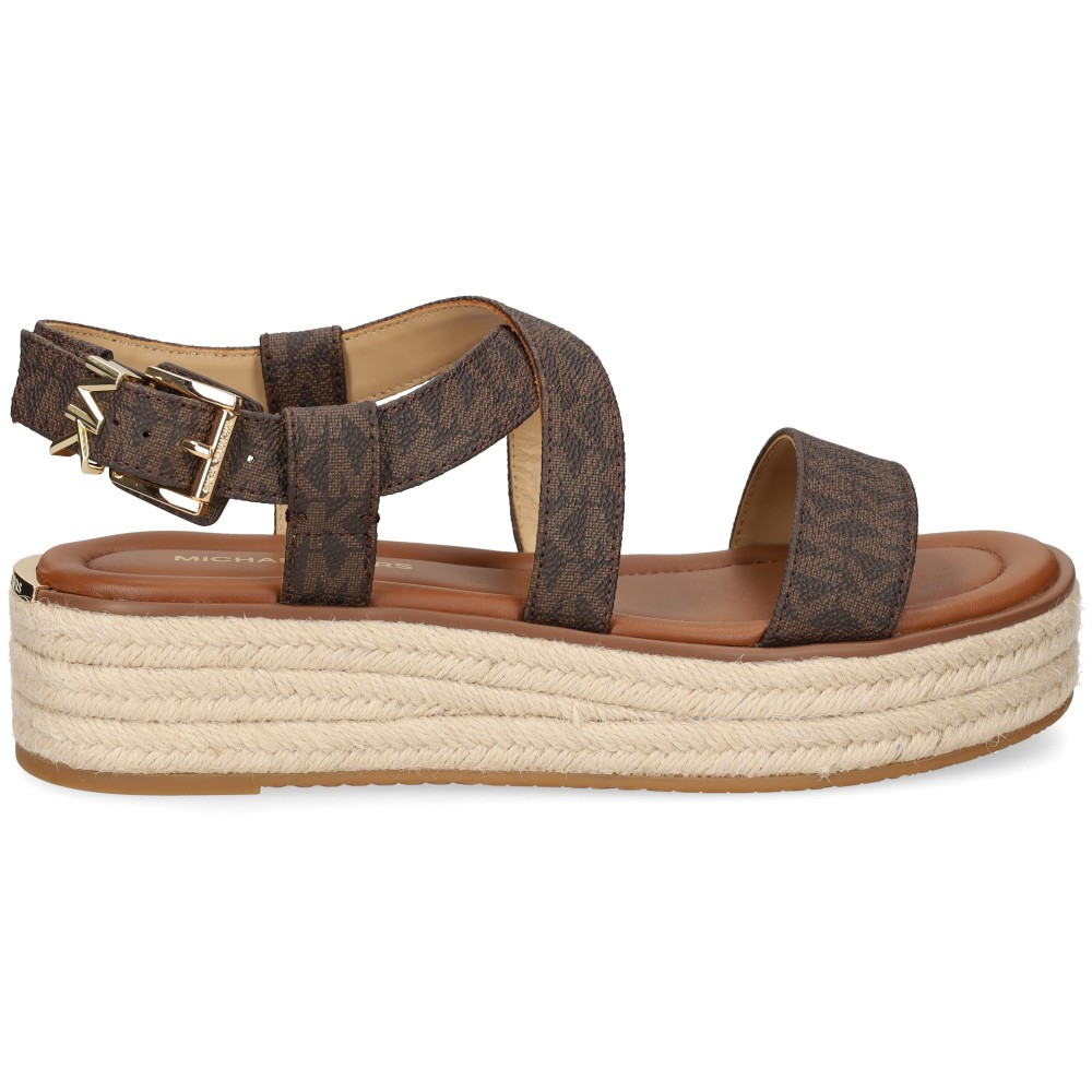 Michael Kors LYNN ESPADRILLE SANDAL Sandalias Con Plataforma Mujer - Marrón Talla 7.5 – imagen 2
