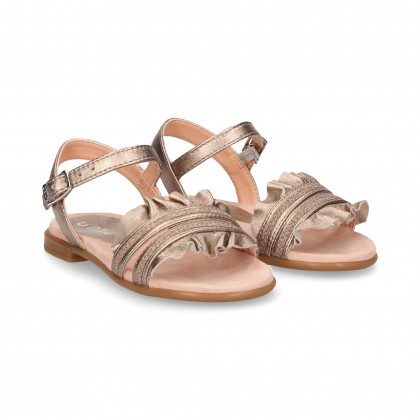 CARMELITE GOLD GLITTER FLOUNCES