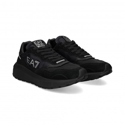 EA7 PLATA DEPORTIVO ANTE+PIEL NEGRO